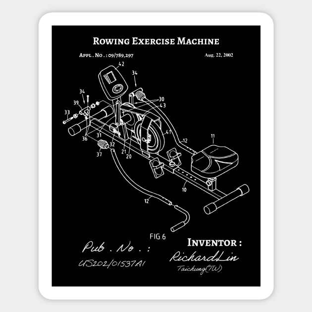 Rowing Exercise Machine / rowing athlete / rowing college / rowing gift idea / rowing lover present Sticker by Anodyle